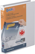 QuickFit 1 Inch Original View Binder, D-Ring, White (87010)