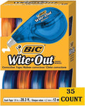 BIC Wite-Out Brand EZ Correct Correction Tape, White, 35 Count Total (35 Count Total)