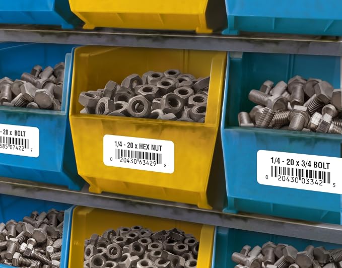 Avery Durable White Cover Up ID Labels for Laser Printers, 0.67 x 1.75, Pack of 3000 (61533)