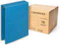 Carstens 2-Inch Heavy Duty 3-Ring Binder - Top Opening, Pool Blue, Durable Plastic, No-Gap Rings, Waterproof Cover, No Pockets, Holds 300 US Letter Sheets, BPA-Free, Made in USA (5878-3R), Case of 16