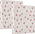 Cute Cherry Heart Pattern 3 Ring Binder 1.5 Inch 2 Pack with 200 Sheet for Kids School Supplies Women Men Office