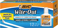 BIC Wite-Out Brand Quick Dry Correction Fluid, 20 ml, White, 12-Count