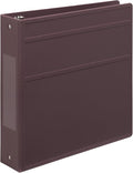 Carstens 2-Inch Heavy Duty 3-Ring Binder - Side Opening, Plum, Durable Plastic, Precision No-Gap Rings, Waterproof Covers, No Pockets, Holds 300 Letter-Sized Sheets, BPA-Free, Made in USA (5823-3R)