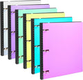 WOT I 6-Pack 1 Inch Telescoping 3 Ring Binder, Expandable Flexible Binder - Patented Design for Easy Portability, Holds 8.5"x11" Paper, Perfect for School, Office&Home Organization (Assorted Pastels)
