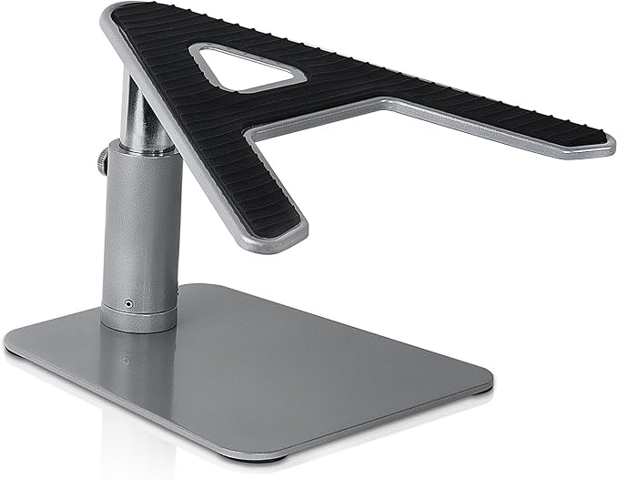 Mount-It! Adjustable Height Laptop Stand for Desk, Ergonomic Laptop Riser for 11–15 Inch Laptops, Tilted Desktop Lift with Anti-Slip Platform, Up to 33 lbs