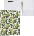 Avocado Palm Leaf 1.5 Inch 3 Round Ring Binders with Pocket Clip, Holds 200 Sheets Documents for Office Classroom Student Organization Hard d Ring Binders with Printed