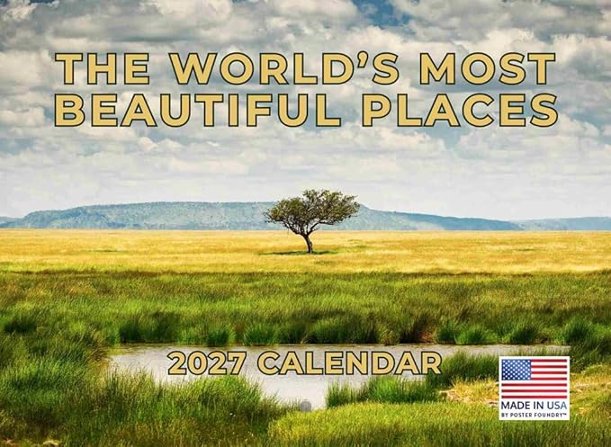 World Most Beautiful Places Calendar 2027 Monthly Wall Calender 12 Month