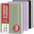Taja 3 Pack Planner 2026-2027, Jul 2026-Jun 2027 Monthly & Weekly Planner | 6.3" x 8.5", Hardcover Academic Calendar, Teacher Student Planning Book for Office School Supplies, Black Green Purple