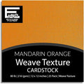 Mandarin Orange—12x12 Textured Cardstock | 80lb Textured Orange Scrapbook Paper | Premium Cardstock for Cricut Cutting | 25 Sheets