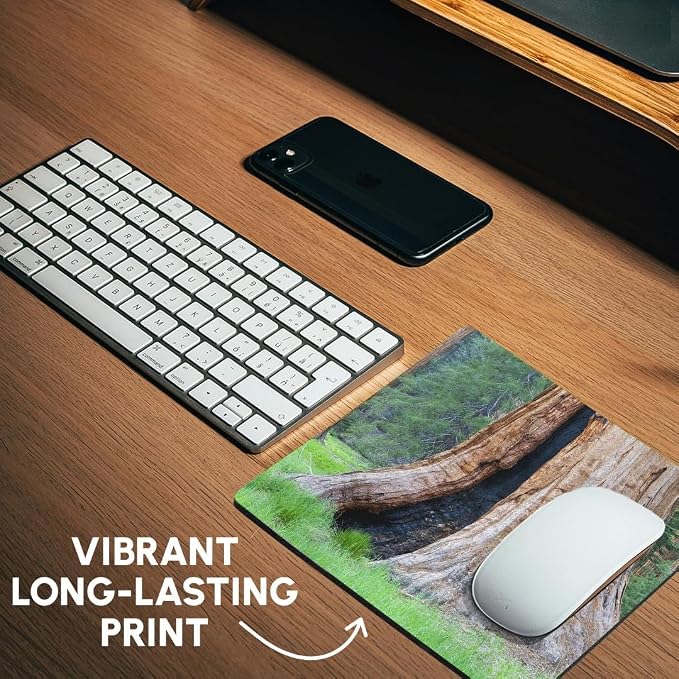 3D Rose "Ca Sequoia Np Big Trees Trail Giant SequoiasUs05 Jwi0143Jamie and Judy Wild" Matte Finish Mouse Pad - 8 x 8" - mp_88500_1