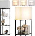 SUNMORY Large Size Floor Lamp with Shelves, Standing Lamps for Living Room | 3 CCT LED Bulb Include, 4-Tier Display Bookshelf, 63" Tall Corner Shelf Lamp, Modern Style for Bedroom, Office, Home Decor