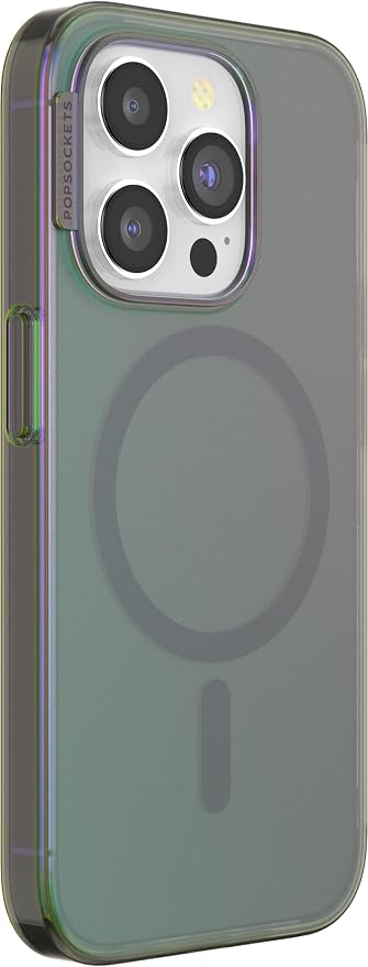 PopSockets iPhone 15 Pro Phone Case with MagSafe- Nightshade | Magnetic, Wireless Charging, Camera & Drop Protection, Green, Teal, Turquoise, iPad, Removable, Popper