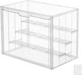 Acrylic Display Case for Collectibles, 4 Tier Figure Display Box | 3 Movable Dividers, Magnetic Door for Easy Access, Clear Showcase, Easy Assembly, Stable Stacking, Wide Handle, Dustproof