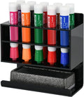 Dry Erase Marker Holder, Wall Mounted Acrylic Marker Holder with 10 Slots, Sticky Pen Storage for Classroom Organization, Office, Whiteboard, Desk Locker Organizer Accessories, Black