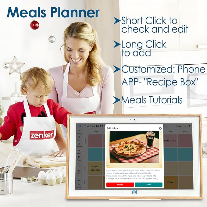 15.6" Digital Wall Calendar No Monthly Fee Family Hub Touchscreen