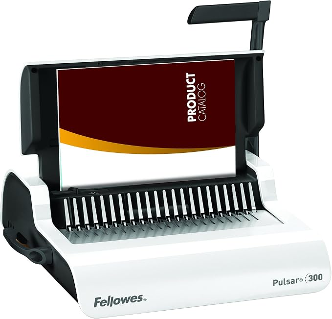 Fellowes 5006801-99 Binding Machine Pulsar+ Comb Binding (5006801) & 52089 Binding Presentation Covers, 8mil, Letter, 100 Pack, Clear