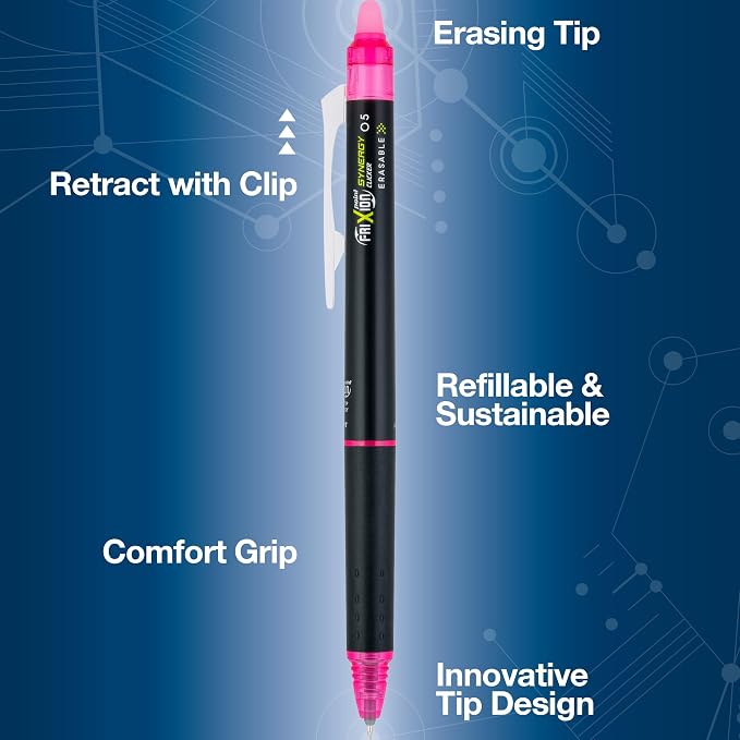 Pilot Pens, Extra Fine Point 0.5 mm, Pack of 12, Pink Ink