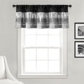 Lush Decor Night Sky Sequins Valance Curtain Single, 52"W x 18"L Black & Gray - Kitchen Curtains Valances For Windows - Bathroom Curtains Window