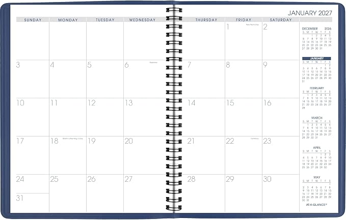AT-A-GLANCE 2027 Planner, Monthly, 7" x 8.75", Unruled Daily Blocks, Blue (701242027)