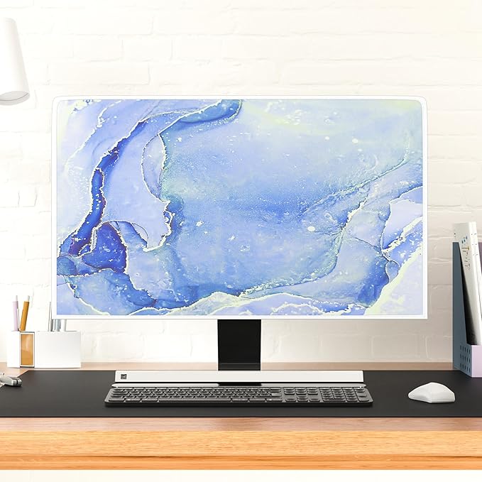 Baocicco Modern Violet Marble Waterproof TV Cover Anti-Static Dustproof Protective Cover for LCD/LED/HD 45, 46, 47, 48 Inch Decorative Monitor Accessories Covers for Television LED LCD OLED TVs Screen