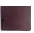Dacasso Chocolate Brown Leather 17" x 14" Luxury Conference Table Pad - Leather Desk Blotter for Writing - Executive Desk Surface Protector