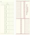 Weekly Time Cards 2-Sided, Named Days, 3-3/8" x 8-1/4", 500-Count, Time Cards for Employees, Green/Red Print, Timecards for Time Clocks