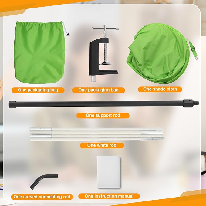 P Polerden Upgrade Office Cubicle Desk Shade （Green） | Adjustable Cubicle Light Shield and Office Shade to Block Overhead Light & Reduce Glar