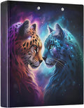 3 Ring Binder Cheetah Tiger Galaxy 1.5" Round Ring Binders View Binder with 200 Sheet for Kids School Supplies Women Men Office, 1 Pack