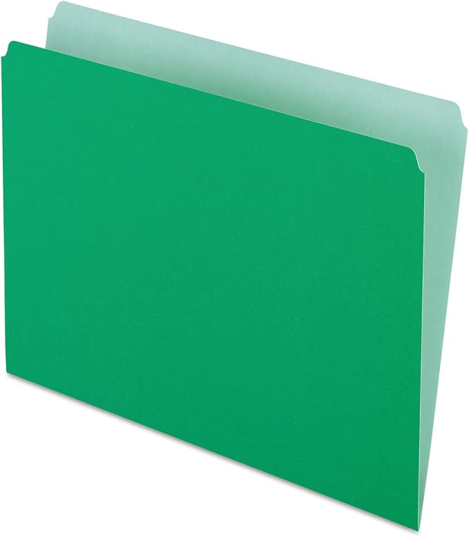 Pendaflex Colored File Folders, Green (PFX152BGR), Letter