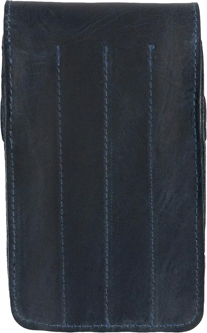Pen Holder, Pencil Case, Minimalist Style Holder, Classic Storage, Full Grain Leather, Handmade, Slate Blue