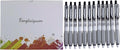 Fengtaiyuan Retractable Gel Pens, 0.5mm ST Precision Tip Quick Dry Black Ink, Gradient Black Barrel with Triangular Silicone Non-Slip Grip, Ergonomic Smooth Pens for Exam School Office [Pack of 12]