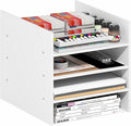 Furinno Cubicle 3-Shelf Cube Insert, 3-Tier Cube Organizer, White | 12.9W x 12.9H, Shelf Accessory, Fits into Furinno Triple Thick Cubes, IKEA Kallax, for Organizers and Storage,