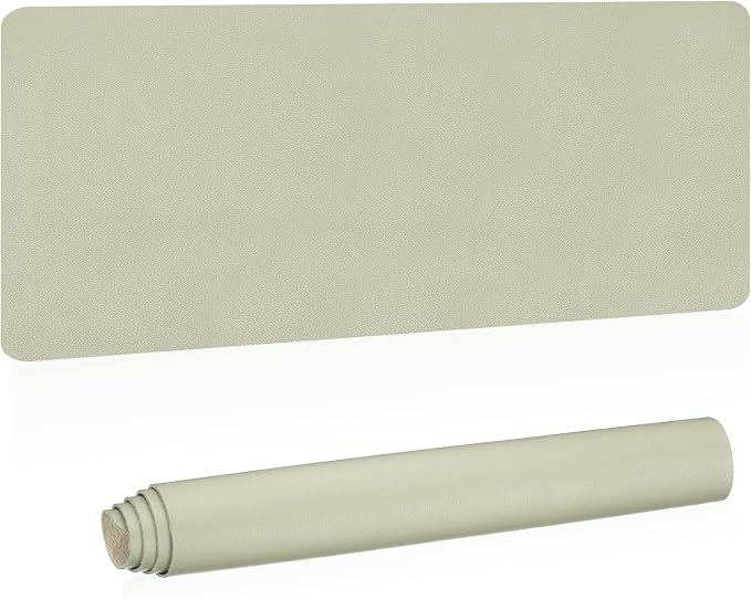 Patikil Desk Mat, 48x17 Dual Sided, Waterproof PU Leather, for Office & Home, Green