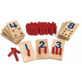 Excellerations Peg Number Board, Included: 10 Rubberwood Boards + 55 Wood Pegs + Storage Bag, Montessori Math Materials, Learning Manipulatives, Counting for Kids, Reggio Emilia Classroom Essentials