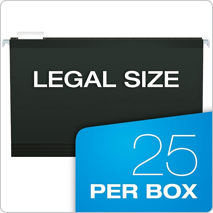 Pendaflex Recycled Hanging Folders, Black, Legal (Pack of 10)