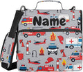 Custom Fire Engine Car Truck 3 Ring Binder Bag 1.5 inch Personalized Name Binder Organizer 500 Sheet Documents Storage for School Office