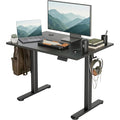 Claiks Electric Height Adjustable Standing Desk, 40x24 Inch, Deep Black | Smooth Height Adjustment, 3 Memory Presets, Cable Management Hub&Hook, Stable Steel Frame, 176lbs Capacity, Easy Assembly