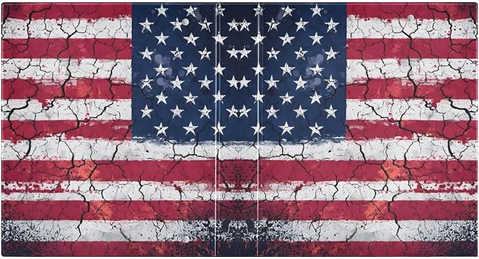 3 Ring Binder Retro American Flag 1.5" Round Ring Binders View Binder with 200 Sheet for Kids School Supplies Women Men Office, 1 Pack