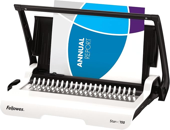 Fellowes Star+ Comb Binding Machine, Classroom Must-Haves Manual Binder, 15-Sheet Punch Capacity, Perfect for School Supplies & Classrooms (5006501)