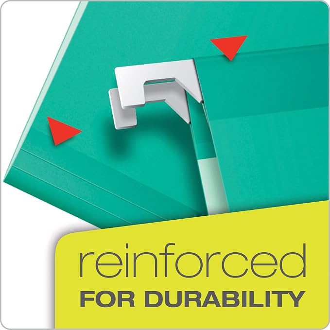 Pendaflex Hanging File Folders, Legal Size, Aqua (PFX415315AQU) (Pack of 2)