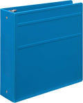 Carstens 3-Inch Heavy Duty 3-Ring Binder - Side Opening, Pool Blue, Durable Plastic, Precision No-Gap Rings, Waterproof Cover, No Pockets, Holds 400 US Letter Sheets, BPA-Free, Made in USA (1700-3R)