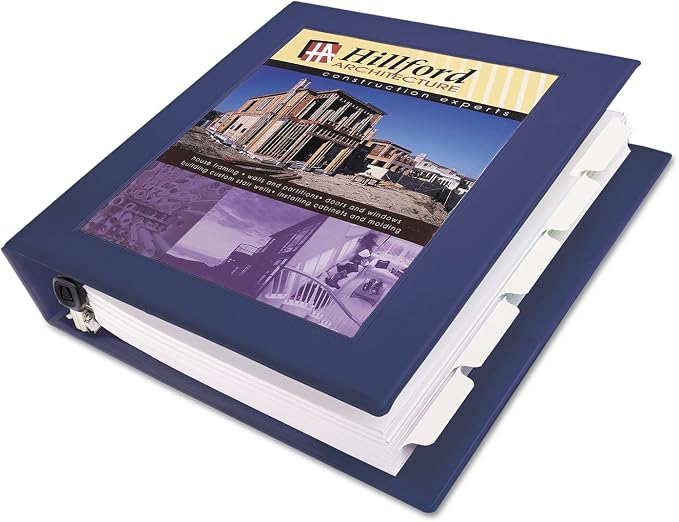 Avery Framed View 3 Ring Binder, 1.5" EZD Rings, 1 Navy Blue Binder | For Heavy School, Home and Office Use, Reinforced Vinyl Cover, One Touch EZD Locking Rings, Title Page Mounting Sheets