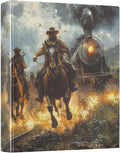 Cowboy Western Fire 3 Ring Binder with 2 Interior Pockets 1.5 inch Binders 3 Ring Heavy Duty Fit 8.5" x 11" Letter Size for Office School, 2 Pack