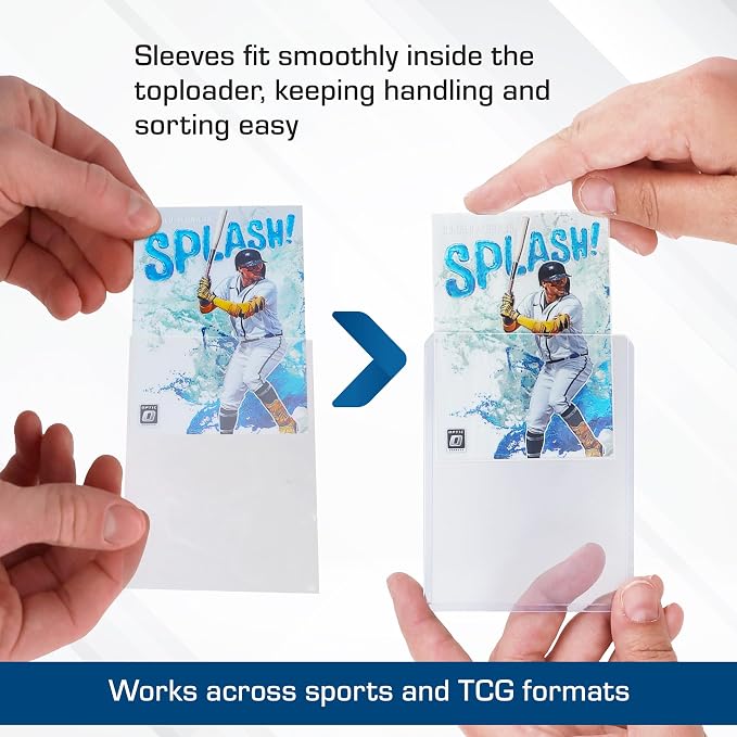 BCW Card Sleeves and Toploaders for Card Combo | Premium Top loaders for Cards and Acid-Free Penny Sleeves | Great for Football, Magic The Gathering, Pokemon, and Baseball Card Protectors 100 Count
