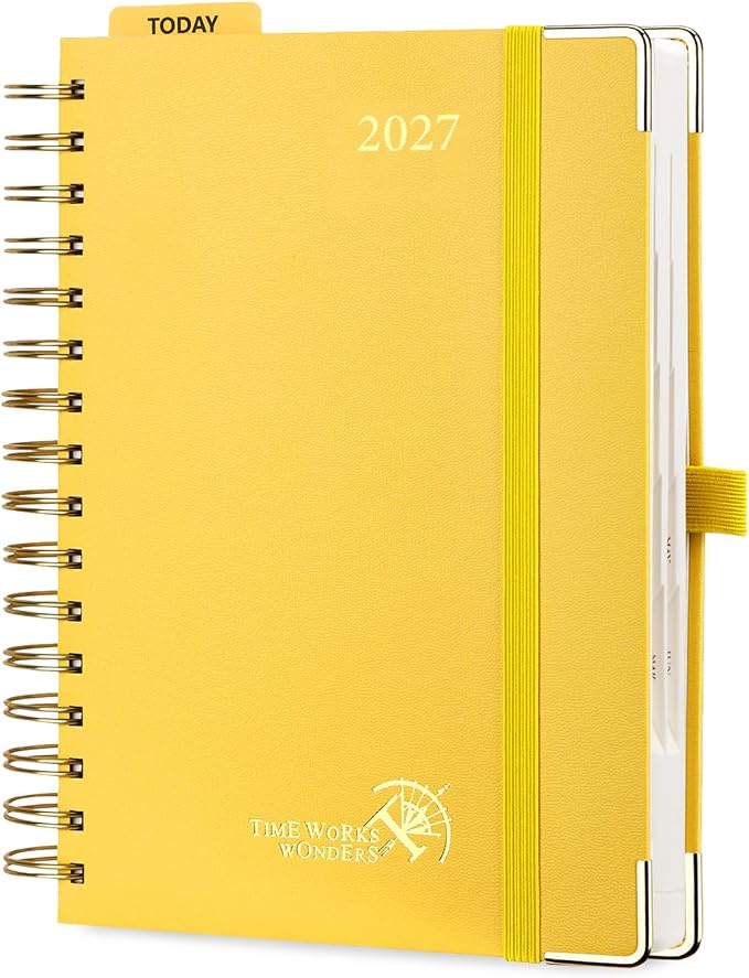 POPRUN 2027 Daily Planner One Page Per Day, 5.75" x 8.5" Calendar Book