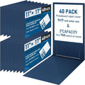 Resurhang 40 Pcs Pressboard Report Cover, 3" Capacity Presentation Binder Folder with Metal Prong Paper Fastener to Neatly Bind Reports Proposals Transcripts, Other Documents (11x17 Inch,Blue)