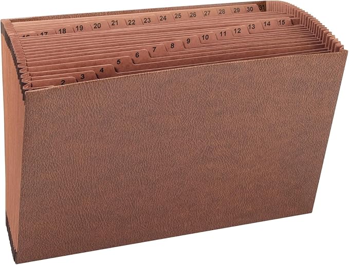 Smead TUFF Expanding File, Daily (1-31), 31 Pockets, Legal Size, Redrope-Printed Stock (70469)