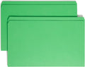 Smead File Folder, Reinforced Straight-Cut Tab, Legal Size, Green, 100 per Box (17110)