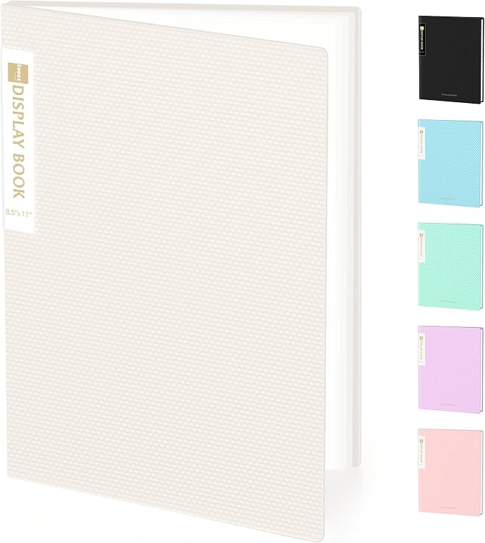 Sooez Binder with Plastic Sleeves 18-Pocket, Displays 36 Pages, 8.5"x11" | Presentation Folders with Clear Sheet Protectors, Art Portfolio Binder for Certificate & Office Project, Document Organizer