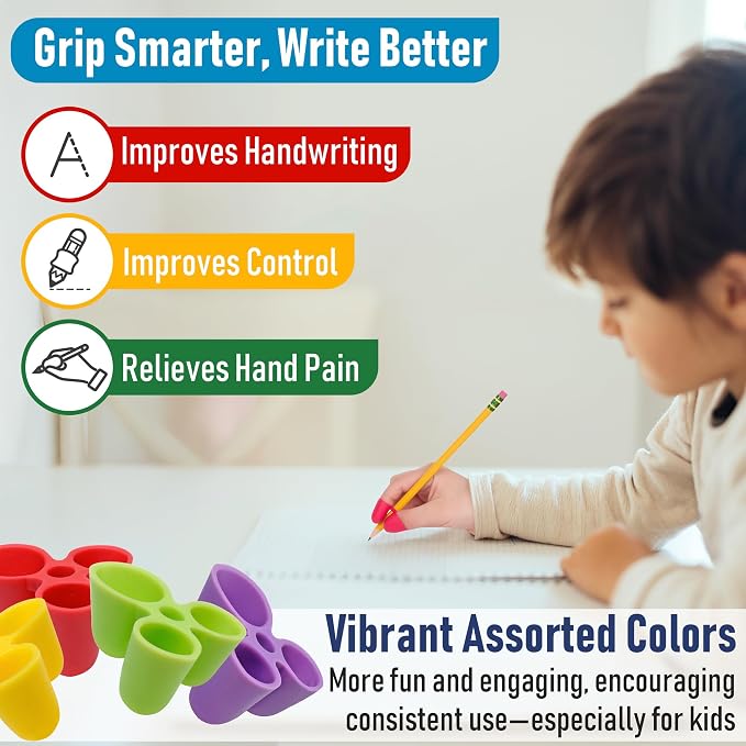 The Pencil Grip The Classics TPG-21106 Writing CLAW for Pencils and Utensils, Small Size, 6 Count Assorted Colors, Assorted: Blue/Green/Orange/Pink/Purple/Red/Yellow